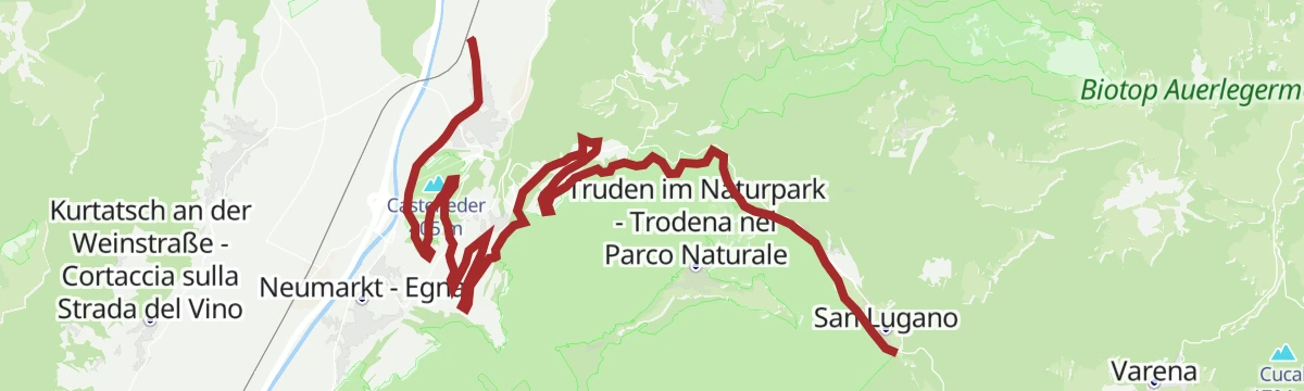 Route map: Bike Tour Auer- Fleimstalbahn- San Lugano
